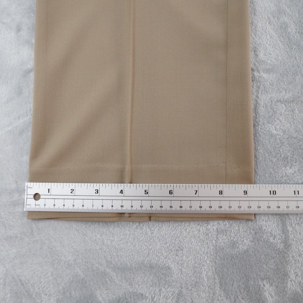 Zanella Benny Mens Dress Pants 34 Tan Wool Italy Trouser Classic Office - Picture 9 of 14